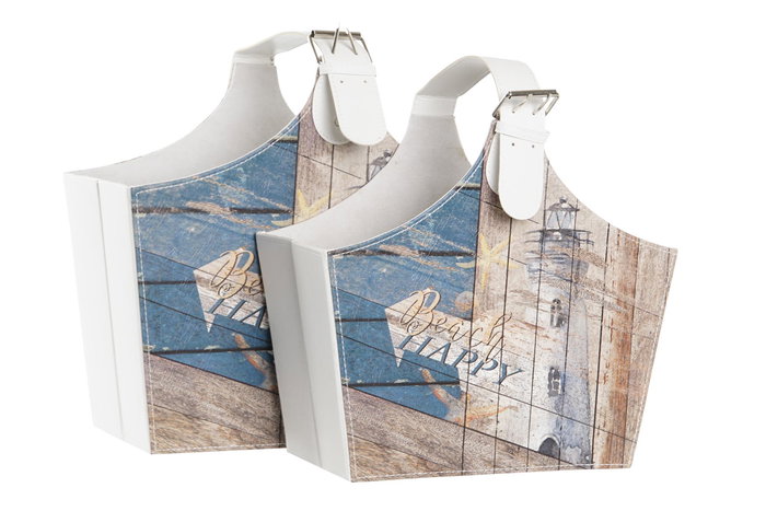 DKD Home Decor Revistero Mediterraneo Multicolor PU y Carton Set de 2 (2 Unidades) 18 x 41 x 40 cm DKD Home Decor Revistero Mediterraneo Multicolor PU y Carton Set de 2 (2 Unidades) 18 x 41 x 40 cm