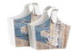 DKD Home Decor Revistero Mediterraneo Multicolor PU y Carton Set de 2 (2 Unidades) 18 x 41 x 40 cm