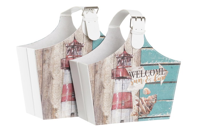 DKD Home Decor Revistero Mediterraneo Multicolor PU y Carton Set de 2 (2 Unidades) 18 x 41 x 40 cm DKD Home Decor Revistero Mediterraneo Multicolor PU y Carton Set de 2 (2 Unidades) 18 x 41 x 40 cm