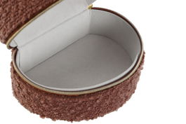 DKD Home Decor Joyero Glam Burdeos Poliester 9 x 6.5 x 13 cm (4 Unidades)