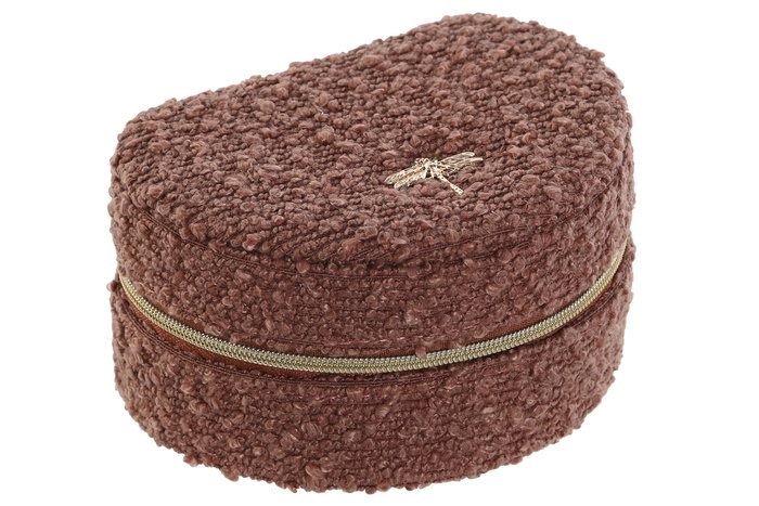 DKD Home Decor Joyero Glam Burdeos Poliester 9 x 6.5 x 13 cm (4 Unidades)