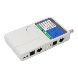 GoodConnections GC-N0097 Comprobador de Cables de Red con Unidad Remota para UTP/STP, RJ-45, RJ-11, BNC, USB - Prueba de Transmisión y Cortocircuito - 9V