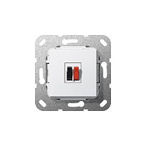 GIRA 569203 Inserto de conexión para altavoz 1 contacto Blanco puro