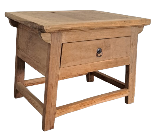 DKD Home Decor Mesita de Noche de Teca Natural