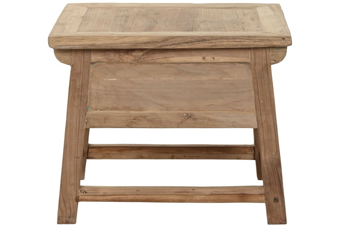 DKD Home Decor Mesita de Noche de Teca Natural