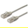 EQUIP Patch Cord LAN Cat6A F/FTP 2xRJ45 0.25m Beige Slim LSZH para Cable de Red Ethernet de Alta Velocidad