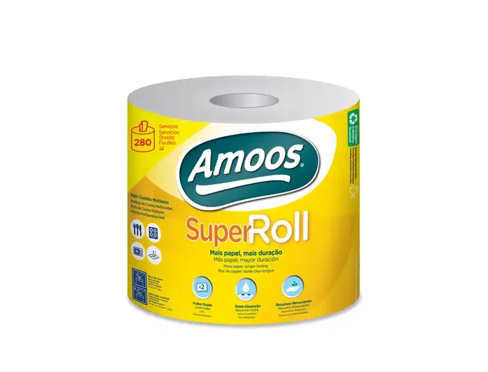 Amoos Papel de Cocina Super Roll 2 Capas Blanco 91m Amoos Papel de Cocina Super Roll 2 Capas Blanco 91m