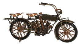 DKD Home Decor Vehículo de Decoración Metal Moto Plateado