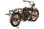 DKD Home Decor Vehículo de Decoración Metal Moto Plateado