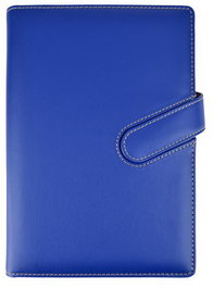 DIDEX Agenda Anual Monaco Wire-O 2027 A5 Azul con Funda Acolchada y Cierre Magnético
