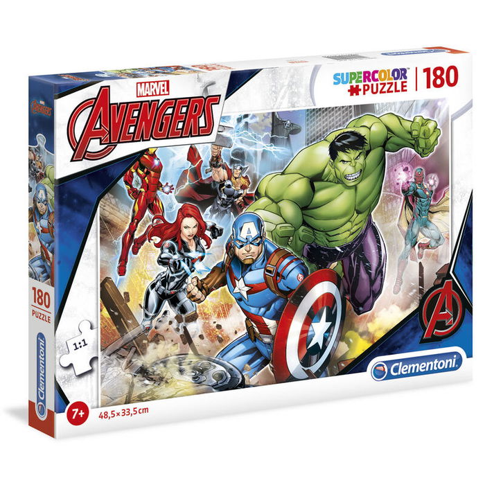 Clementoni Puzzle Vengadores Avengers Marvel 180 Piezas 48,5x33,5cm