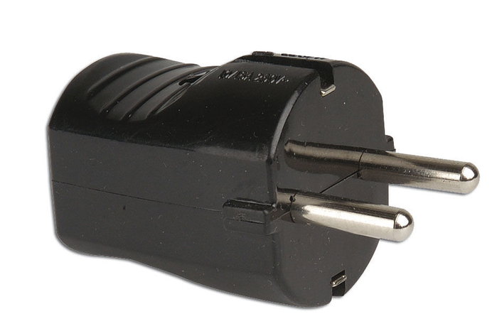 Simon Clavija schuko 2p+t 16a 250v~ salida recta negra Simon Clavija schuko 2p+t 16a 250v~ salida recta negra