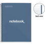 Miquelrius Cuaderno Espiral Emotions DIN A4 de 80 Hojas, Cuadriculado 5 mm, Azul