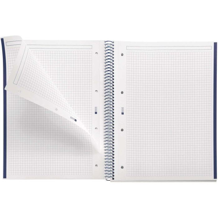 Miquelrius Cuaderno Espiral Emotions DIN A4 de 80 Hojas, Cuadriculado 5 mm, Azul Miquelrius Cuaderno Espiral Emotions DIN A4 de 80 Hojas, Cuadriculado 5 mm, Azul