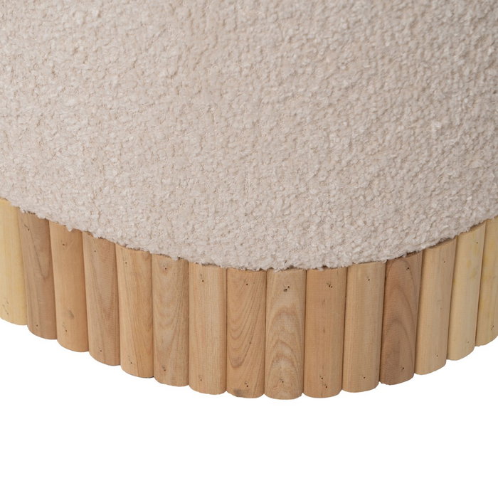 S/2 Puf Baúl Crema Dm-Tejido 44 X 34 X 45 cm