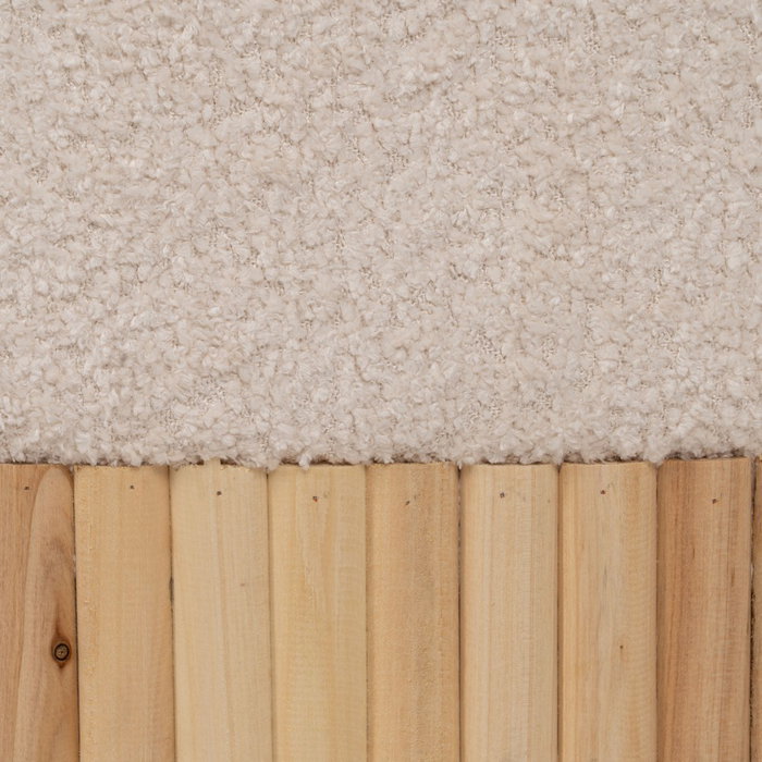 S/2 Puf Baúl Crema Dm-Tejido 44 X 34 X 45 cm