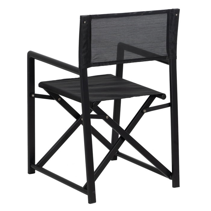 Silla Director Negro Aluminio-Textileno 56 X 53 X 84 cm (Set de 2)