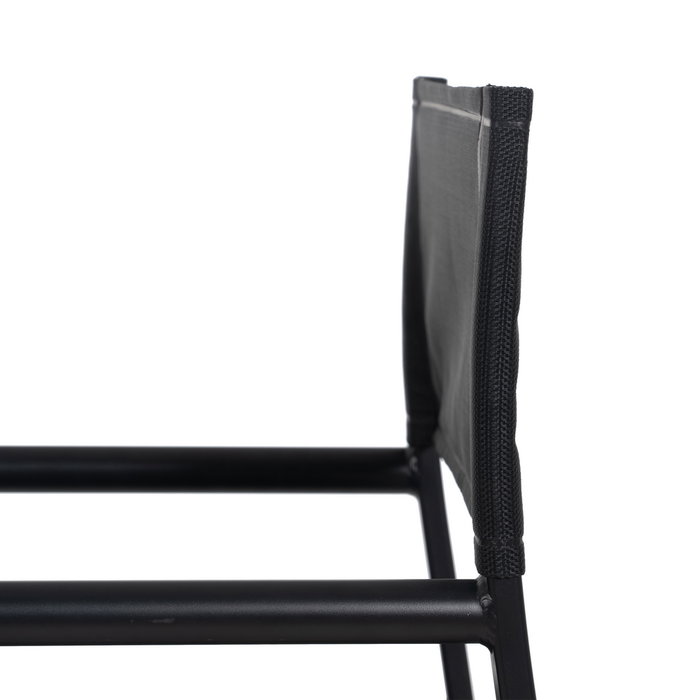 Silla Director Negro Aluminio-Textileno 56 X 53 X 84 cm (Set de 2)