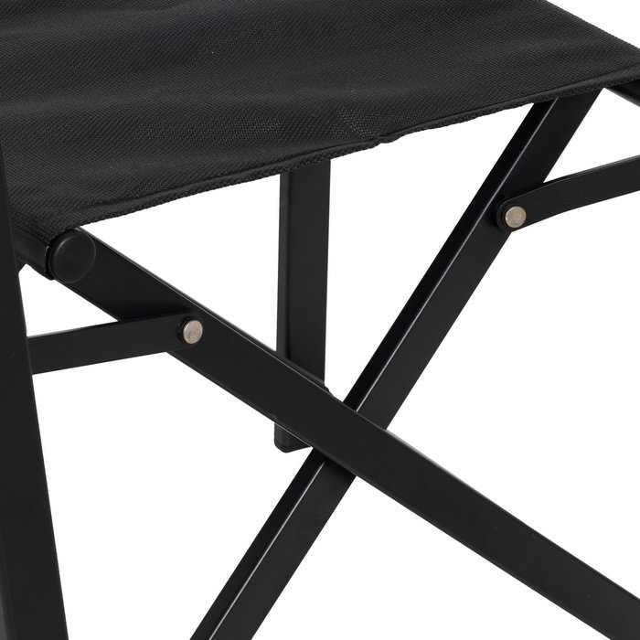Silla Director Negro Aluminio-Textileno 56 X 53 X 84 cm (Set de 2)