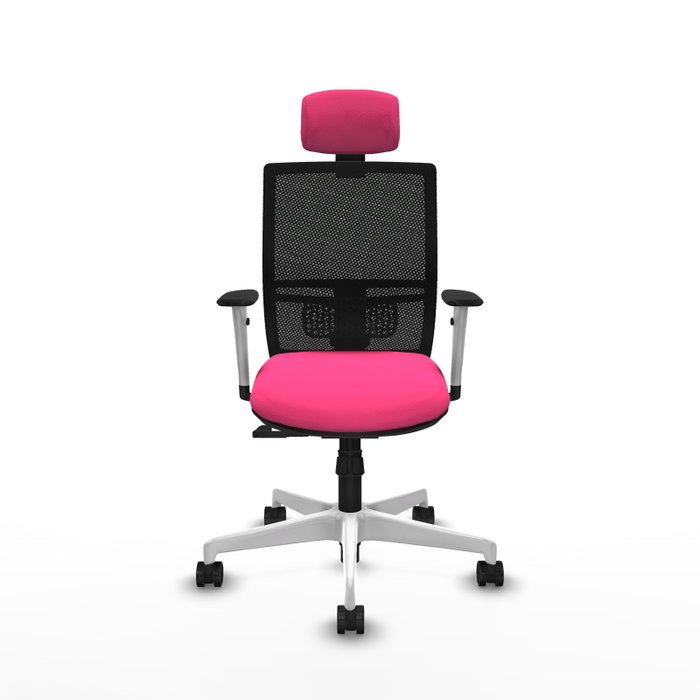 PIQUERAS Y CRESPO Silla de oficina Yunquera Rosa y Negro