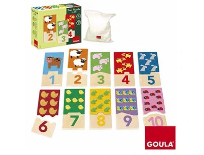 GOULA Puzzle Duo 53329 Aprender a Contar Números 1-10, Juguete Educativo Multilingüe (ES/EN/FR/DE/IT/PT) para Niños +2 Años GOULA Puzzle Duo 53329 Aprender a Contar Números 1-10, Juguete Educativo Multilingüe (ES/EN/FR/DE/IT/PT) para Niños +2 Años