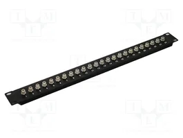 DIGITUS Patch Panel de 24 puertos para Rack de 19 pulgadas, 1U, Negro