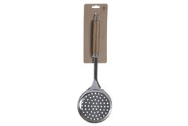 DKD Home Decor Espumadera Inox Acacia Natural