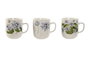 DKD Home Decor Juego de 3 Tazas de Porcelana Nen fares 2023 Surtidas de 380 ml