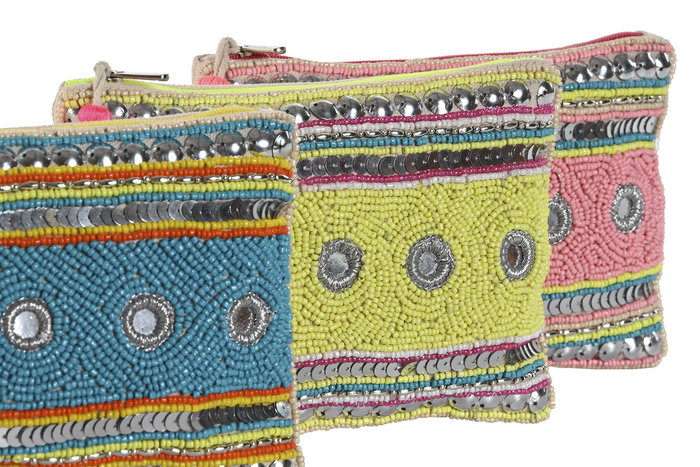 DKD Home Decor Neceser Mediterraneo Multicolor 2 x 12 x 18 cm (6 Unidades)