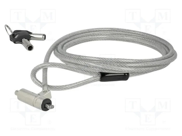 Navilock Cable de seguridad para portátiles con llave para ranura Kensington 3x7mm Navilock Cable de seguridad para portátiles con llave para ranura Kensington 3x7mm