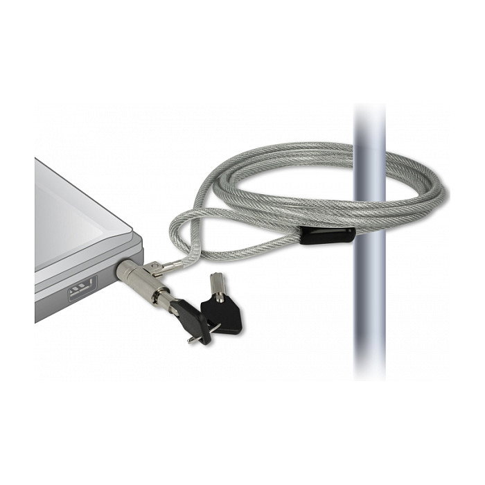 Navilock Cable de seguridad para portátiles con llave para ranura Kensington 3x7mm Navilock Cable de seguridad para portátiles con llave para ranura Kensington 3x7mm