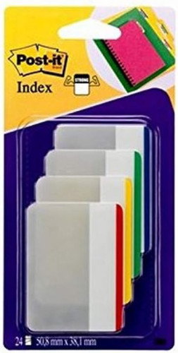 Post-It Index Banderitas Separadoras Rígidas Grandes 24 Unidades