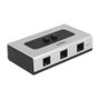 DeLOCK 87698 Conmutador RJ11 Manual Bidireccional 2 Puertos Negro Gris Plástico