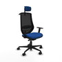 PIQUERAS Y CRESPO Silla de oficina Mardos con mecanismo Sincro/Traslack Azul y Negro