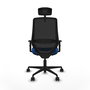 PIQUERAS Y CRESPO Silla de oficina Mardos con mecanismo Sincro/Traslack Azul y Negro