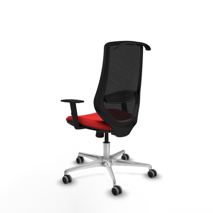 PIQUERAS Y CRESPO Silla de oficina Mardos con mecanismo Sincro Rojo/Negro