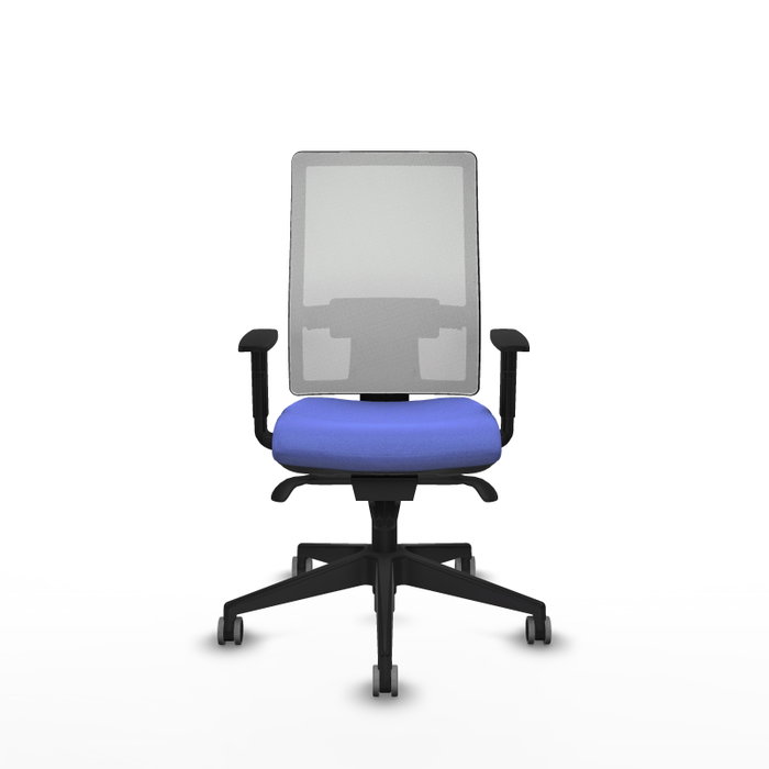 PIQUERAS Y CRESPO Silla de oficina Horna con mecanismo Sincro, Azul claro y Blanco