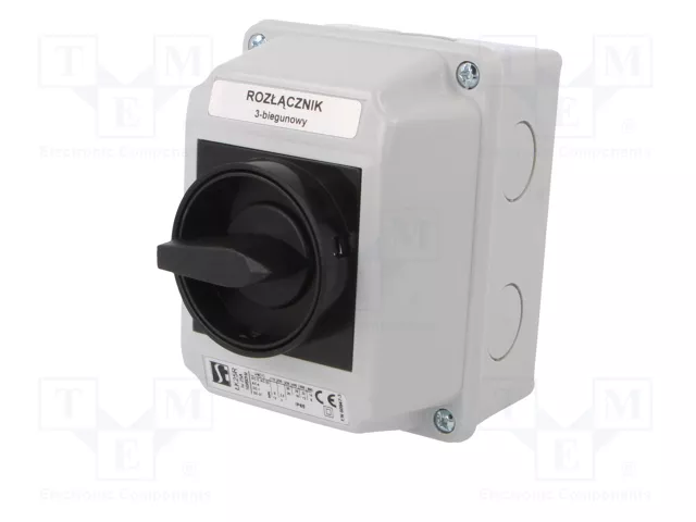 SPAMEL Interruptor de Leva 25A 0-1 Negro SPAMEL Interruptor de Leva 25A 0-1 Negro