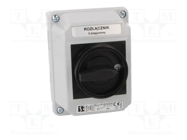 SPAMEL Interruptor de Leva 25A 0-1 Negro SPAMEL Interruptor de Leva 25A 0-1 Negro