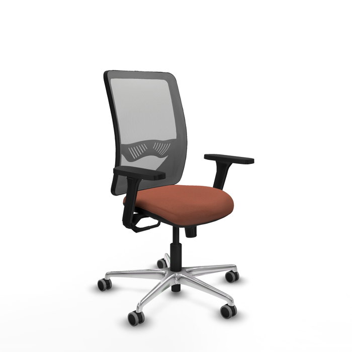 PIQUERAS Y CRESPO Silla de oficina Zulema con mecanismo Sincro, brazos 3D y respaldo de malla gris PIQUERAS Y CRESPO Silla de oficina Zulema con mecanismo Sincro, brazos 3D y respaldo de malla gris