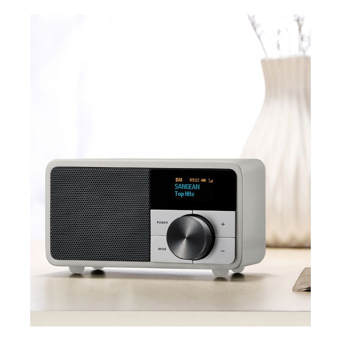 Sangean DDR-7 Glacier Silver - Radio Digital Personal DAB+/FM con Bluetooth 5.0, Pantalla OLED, Batería Recargable, Color Plata Sangean DDR-7 Glacier Silver - Radio Digital Personal DAB+/FM con Bluetooth 5.0, Pantalla OLED, Batería Recargable, Color Plata