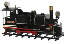 DKD Home Decor Vehículo de Decoración Metal Locomotora Negro