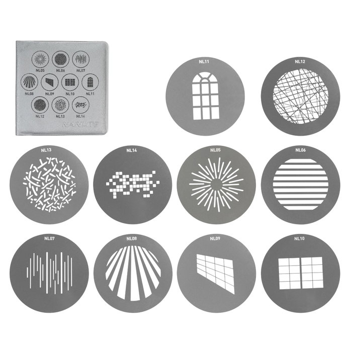 Nanlite Gobo-Set 1 para PJ-FZ60-19/36 Nanlite Gobo-Set 1 para PJ-FZ60-19/36