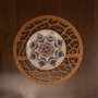 Hermia Coral - Walnut Juego de Salvamanteles de Madera (4 Piezas) 36x36cm