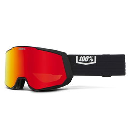 100percent SNOWCRAFT XL Goggle SnowBlack/HiPER Red Mirror