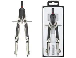 Rotring compact micrometrico Compás de ajuste rápido, longitud 17 cm, circunferencia 36 cm, barnizado titanio negro mate
