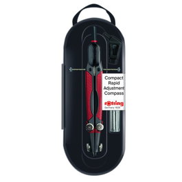 Rotring compact micrometrico Compás de ajuste rápido, longitud 17 cm, circunferencia 36 cm, barnizado titanio negro mate