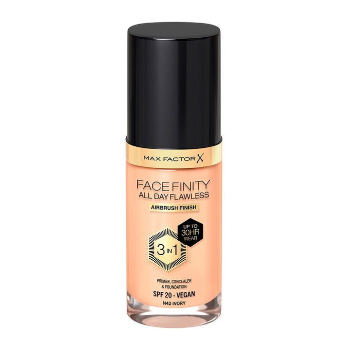Max Factor Facefinity All Day Flawless 3 IN 1 Base de Maquillaje #N42-Ivory 30 ml Max Factor Facefinity All Day Flawless 3 IN 1 Base de Maquillaje #N42-Ivory 30 ml