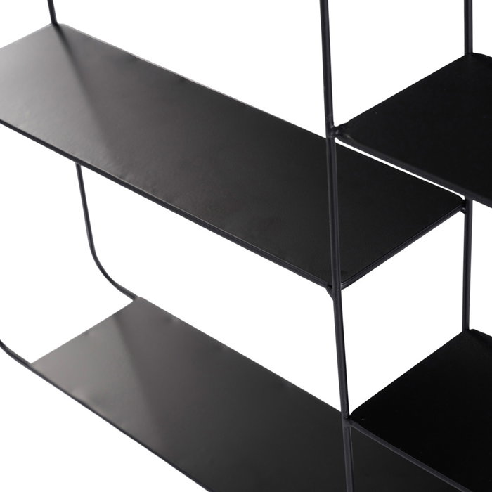 Day Estante de Pared Metal Day 57x40x10 cm con 4 Baldas de Metal, Estructura Tubo 4 mm