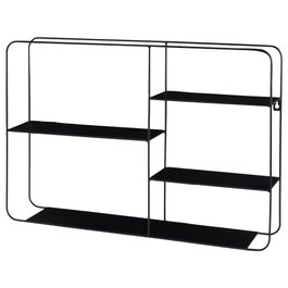 Day Estante de Pared Metal Day 57x40x10 cm con 4 Baldas de Metal, Estructura Tubo 4 mm